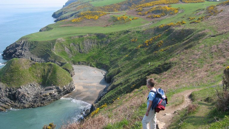 Cliffwalk entlang der walisischen Küste