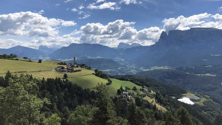 Landschaft bei unserem Hotel auf dem Ritten in Südtirol