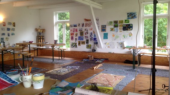 Kunst-Atelier in der Biopension an der Nordsee
