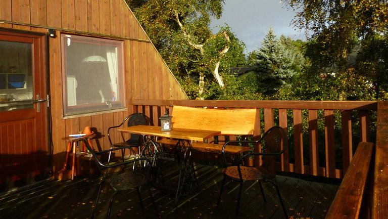 Terrasse in unserer Pension bei St. Peter Ording