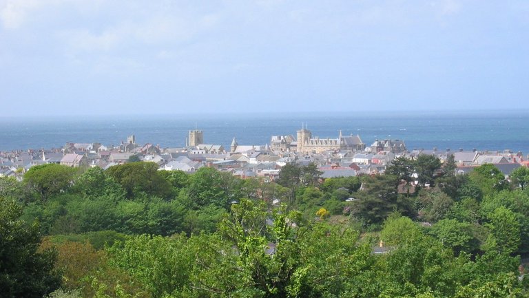Blick auf die walisische Universitätsstadt Aberyswyth