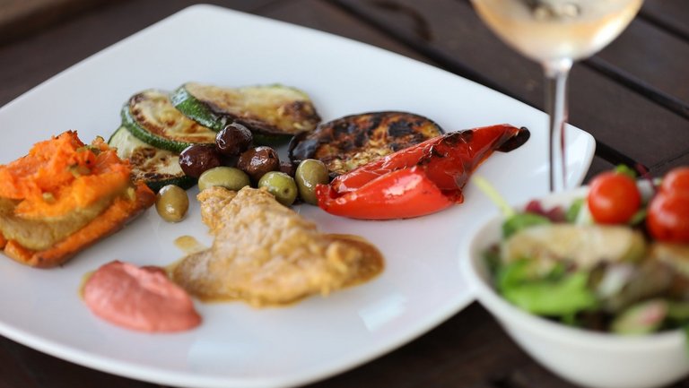 Vegetarische Antipasti in der Seminarfinca auf Mallorca