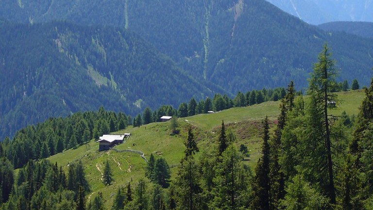 Landschaft in Südtirol in der Nähe von Gsies