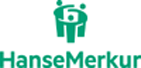 Grünes Logo der Versicherung HanseMerkur